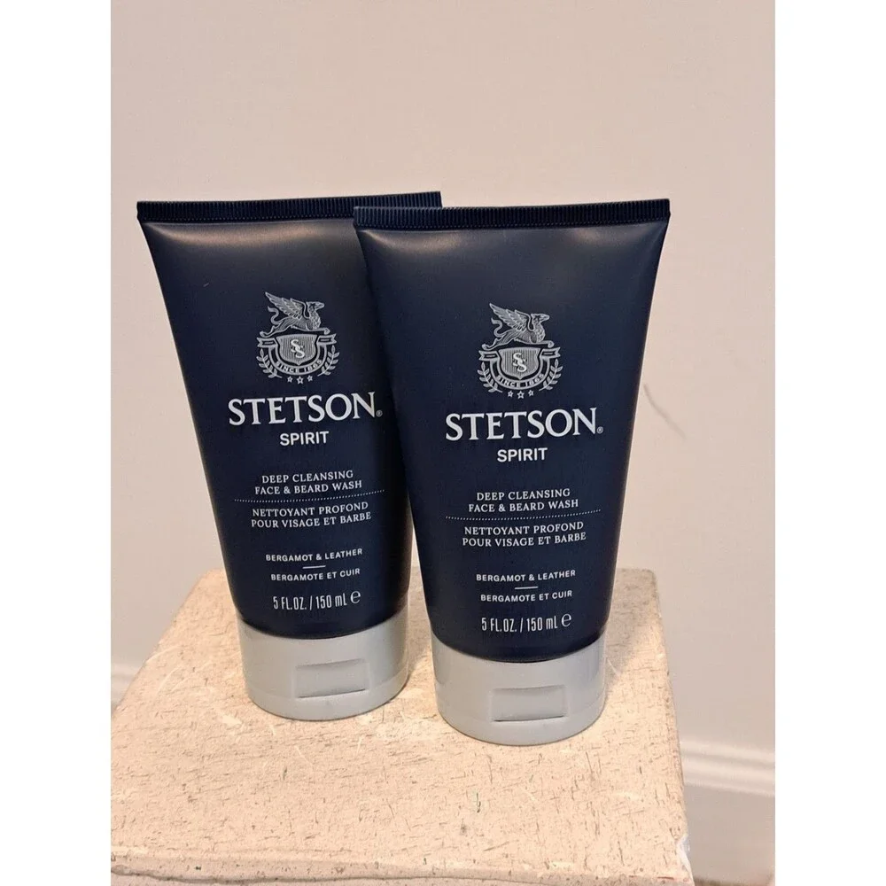 Stetson Spirt Deep Cleansing Face &  Beard Wash 5 Fl. Oz Bundle Of Two